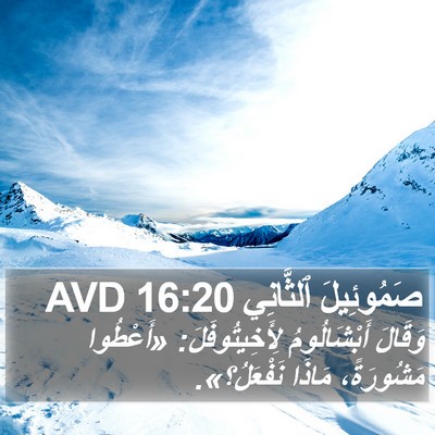 صَمُوئِيلَ ٱلثَّانِي 16:20 AVD Bible Verse Image
