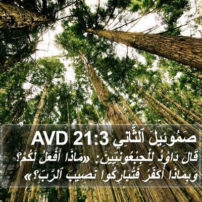 صَمُوئِيلَ ٱلثَّانِي 21:3 AVD Bible Verse Image