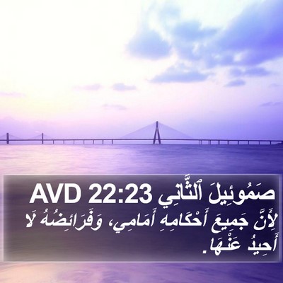 صَمُوئِيلَ ٱلثَّانِي 22:23 AVD Bible Verse Image