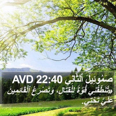 صَمُوئِيلَ ٱلثَّانِي 22:40 AVD Bible Verse Image