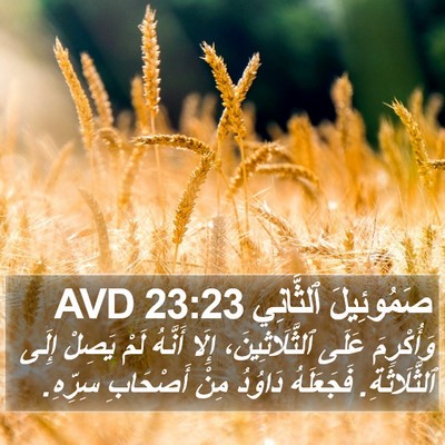 صَمُوئِيلَ ٱلثَّانِي 23:23 AVD Bible Verse Image