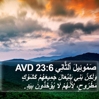 صَمُوئِيلَ ٱلثَّانِي 23:6 AVD Bible Verse Image