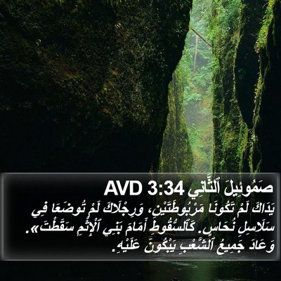 صَمُوئِيلَ ٱلثَّانِي 3:34 AVD Bible Verse Image