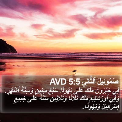 صَمُوئِيلَ ٱلثَّانِي 5:5 AVD Bible Verse Image