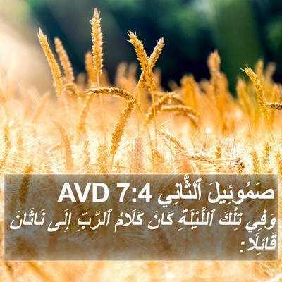 صَمُوئِيلَ ٱلثَّانِي 7:4 AVD Bible Verse Image