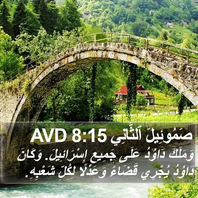 صَمُوئِيلَ ٱلثَّانِي 8:15 AVD Bible Verse Image