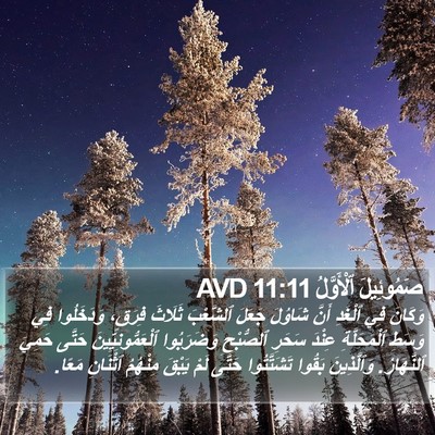 صَمُوئِيلَ ٱلْأَوَّلُ 11:11 AVD Bible Verse Image