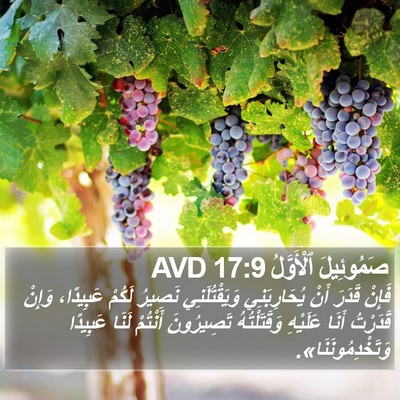 صَمُوئِيلَ ٱلْأَوَّلُ 17:9 AVD Bible Verse Image