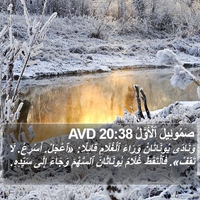 صَمُوئِيلَ ٱلْأَوَّلُ 20:38 AVD Bible Verse Image