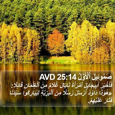 صَمُوئِيلَ ٱلْأَوَّلُ 25:14 AVD Bible Verse Image
