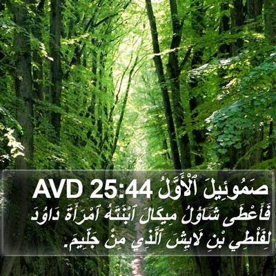 صَمُوئِيلَ ٱلْأَوَّلُ 25:44 AVD Bible Verse Image
