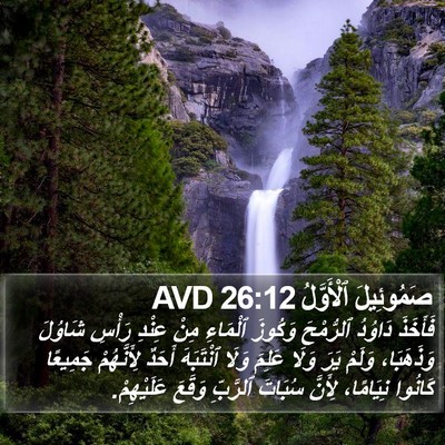 صَمُوئِيلَ ٱلْأَوَّلُ 26:12 AVD Bible Verse Image