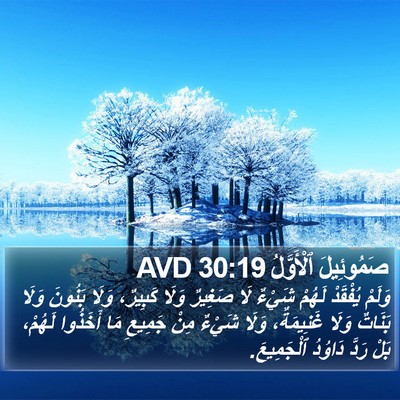 صَمُوئِيلَ ٱلْأَوَّلُ 30:19 AVD Bible Verse Image