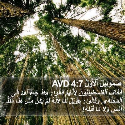 صَمُوئِيلَ ٱلْأَوَّلُ 4:7 AVD Bible Verse Image