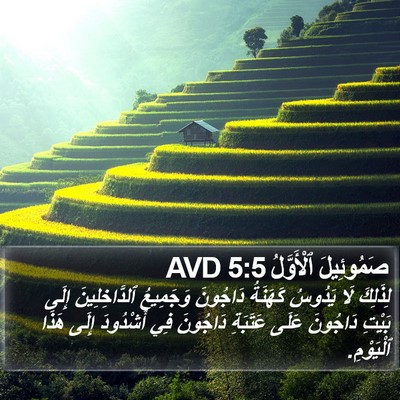 صَمُوئِيلَ ٱلْأَوَّلُ 5:5 AVD Bible Verse Image