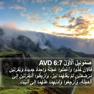 صَمُوئِيلَ ٱلْأَوَّلُ 6:7 AVD Bible Verse Image
