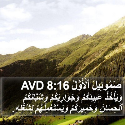 صَمُوئِيلَ ٱلْأَوَّلُ 8:16 AVD Bible Verse Image