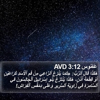 عَامُوس 3:12 AVD Bible Verse Image