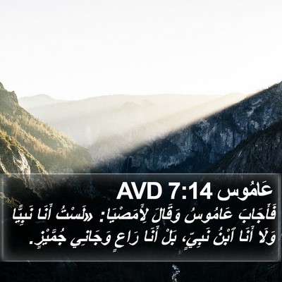 عَامُوس 7:14 AVD Bible Verse Image
