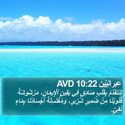عِبرانِيّين 10:22 AVD Bible Verse Image