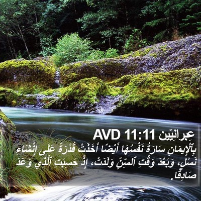 عِبرانِيّين 11:11 AVD Bible Verse Image
