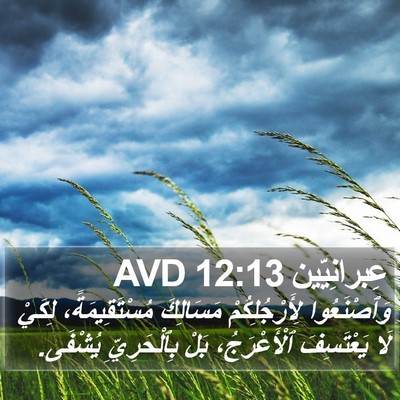 عِبرانِيّين 12:13 AVD Bible Verse Image