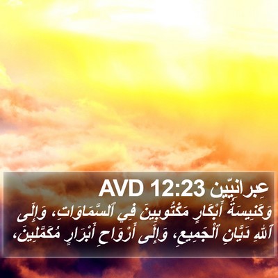 عِبرانِيّين 12:23 AVD Bible Verse Image
