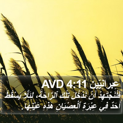 عِبرانِيّين 4:11 AVD Bible Verse Image