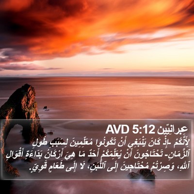 عِبرانِيّين 5:12 AVD Bible Verse Image