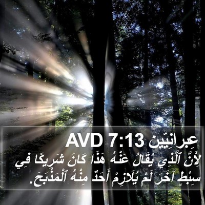 عِبرانِيّين 7:13 AVD Bible Verse Image