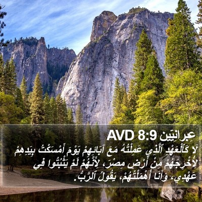 عِبرانِيّين 8:9 AVD Bible Verse Image