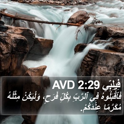 فِيلِبِّي 2:29 AVD Bible Verse Image