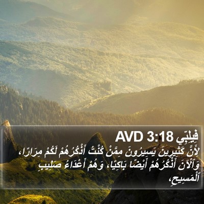 فِيلِبِّي 3:18 AVD Bible Verse Image