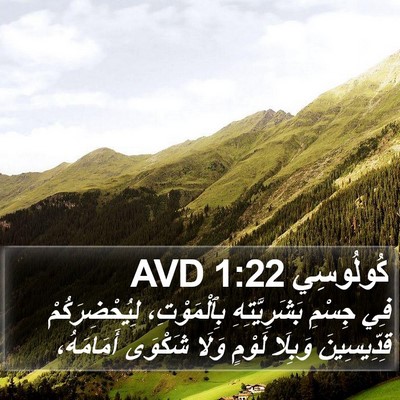 كُولُوسِي 1:22 AVD Bible Verse Image