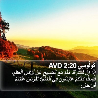 كُولُوسِي 2:20 AVD Bible Verse Image