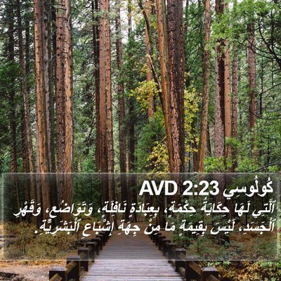كُولُوسِي 2:23 AVD Bible Verse Image