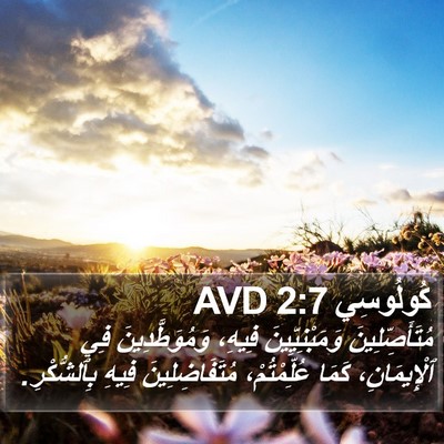كُولُوسِي 2:7 AVD Bible Verse Image