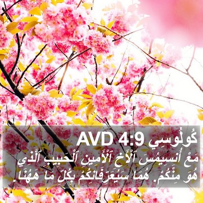 كُولُوسِي 4:9 AVD Bible Verse Image