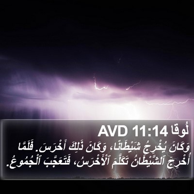 لُوقا 11:14 AVD Bible Verse Image