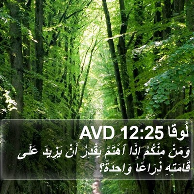 لُوقا 12:25 AVD Bible Verse Image