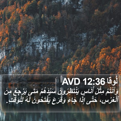 لُوقا 12:36 AVD Bible Verse Image