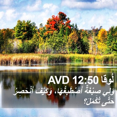 لُوقا 12:50 AVD Bible Verse Image