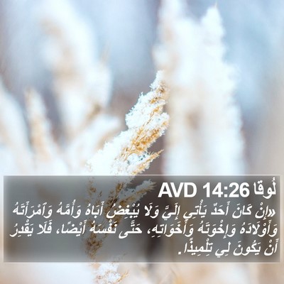 لُوقا 14:26 AVD Bible Verse Image