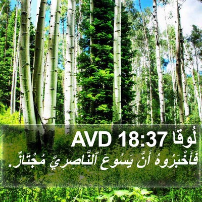 لُوقا 18:37 AVD Bible Verse Image