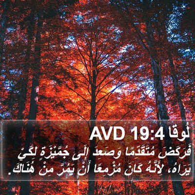 لُوقا 19:4 AVD Bible Verse Image
