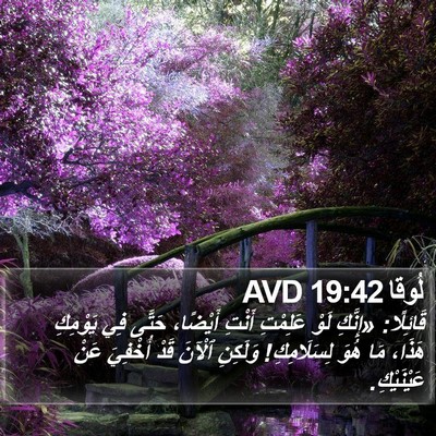 لُوقا 19:42 AVD Bible Verse Image