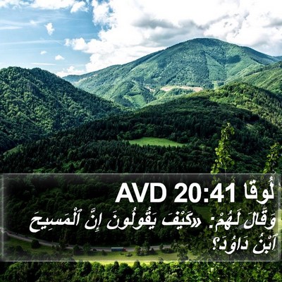 لُوقا 20:41 AVD Bible Verse Image