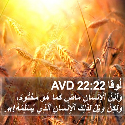 لُوقا 22:22 AVD Bible Verse Image