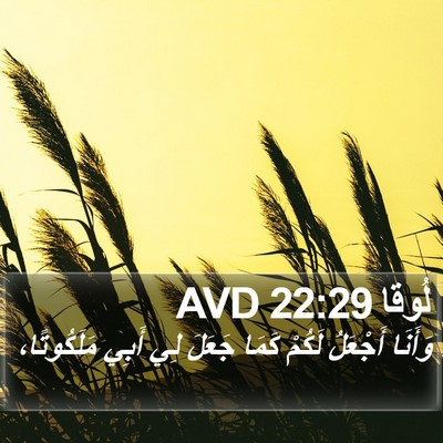 لُوقا 22:29 AVD Bible Verse Image