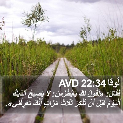 لُوقا 22:34 AVD Bible Verse Image